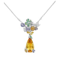 DIOR-Incroyable et merveilleuse collection-fruits necklace-diamonds-itrine-sapphires-spessartite-tsavorite-emerald