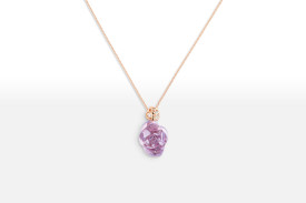 DIOR-Pré catelan collection-Rose Dior necklace-pink gold-amethyst-diamonds