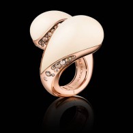 De Grisogono ring Collection Sensuale pink gold, diamonds, mamouth ivory