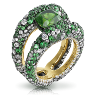 FABERGE-Demantoide garnet-tsavorite garnet-diamonds