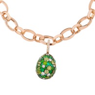 FABERGE-Emotion Green Charm-diamaonds-tsavorite-demantoide- peridot