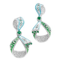 FABERGE-Summer in Provence collection-earring-emeralds-diamonds-enamel