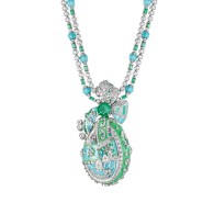 FABERGE-Summer in Provence collection-necklace-emeralds-turquoise beads-diamonds
