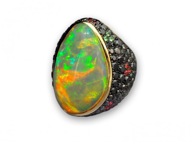 FABRE -opal-black diamonds-spinels-tsavorites-orange sapphires