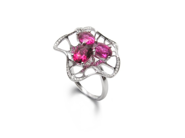 FEI LIU-Allure Cocktail Ring--Diamonds-ourmaline