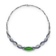 FEI LIU-Jadeite Neckpiece-Bespoke collection-white gold-diamonds-sapphires-jadeite stone