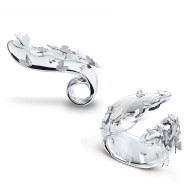 FEI LIU-Rock cristal cuff and ring-Bespoke collection-rock crystal-platinum-diamonds