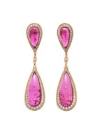 FERNANDO JORGE-rubellite-diamond-rose gold-earrings