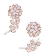 GRAAF-Multifonctional Flower and Stem Brooch-pink diamond-white diamonds