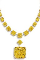 GRAAF-Tsarina diamond-90 14 carat fancy intense yellow cushion cut pendant-necklace-fancy vivid yellow radiant cut diamonds