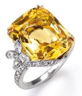 HARRY WINSTON-Yellow sapphire-diamond-ring