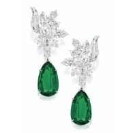 HARRY WINSTON-emeralds-diamonds-earings