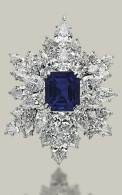 HARRY WINSTON-sapphire 9.67ct-and diamond brooch pendant