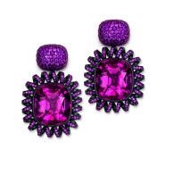 HEMERLE-earings-pink sapphires-rubellites-black finished silver-white gold