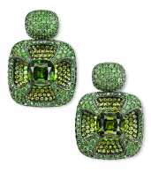 HEMERLE-earring-tourmalines-demantoide garnets