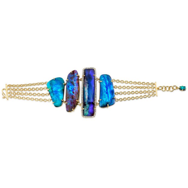 IRENE NEUWIRITH-Boulder opals-diamonds-bracelet
