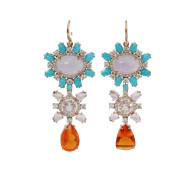 IRENE NEUWIRTH-earings-or rose-boucles d'oreilles-jade lavande-opale de feu