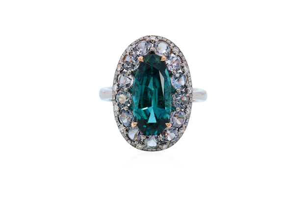IVY-Indigolite Tourmaline-spinel-diamond-ring