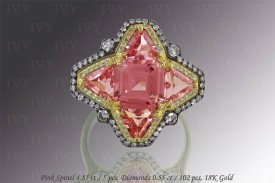 IVY-pink Spinel-diamonds-gold