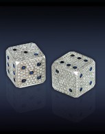 JACOB & CO-Diamond dices-White gold-blue diamond-white diamonds,
