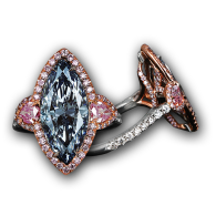 JACOB & CO-Fancy Intense Blue Diamond-Ring-Platinum-rose gold-Fancy Intense Pink diamonds-diamonds