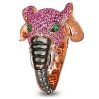 JACOB & CO-collection Nature-rose gold-ring-brown diamonds-green garnets-white diamonds