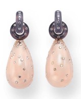 JAR-earing pendants-chalcedony-pink quartz-diamonds