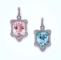 JAR-earing pendants-morganite-aquamarine-diamonds