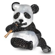 JJACOB & CO-collection Nature-Pearl-Diamonds-Panda Brooch-white gold ring-black diamonds