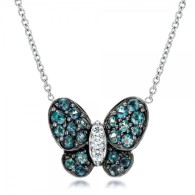JOSEPH JEWELRY-Alexandrite-Diamond-Butterfly Pendant