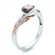 JOSEPH JEWELRY-Pink Zircon-Diamond-Engagement Ring