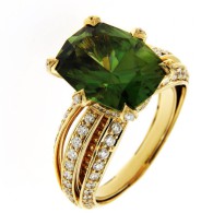 KAT FLORENCE-Fall & winter 2015-2016 collection-ring-7ct Russian Sphene (Titanite)-diamonds-yellow gold