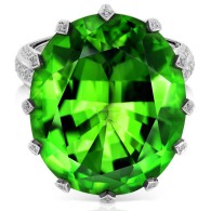 KAT FLORENCE-Fall & winter 2015-2016 collection, ring-Chrome Tourmaline Tanzania-diamonds-white gold