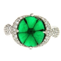 KAT FLORENCE-Fall & winter 2015-2016 collection-ring-Muzo trapiche emeralds-diamonds-white gold
