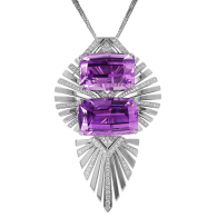 KAT FLORENCE-Pendant-Kunzite-Diamonds- white gold