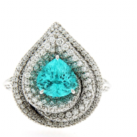 KAT FLORENCE-Sping collection 2015-Ring-Brazilian Paraiba Tourmaline-Diamonds-white gold