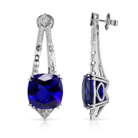 KAT FLORENCE-Winter 2014 collection-Earrings-Tanzanites-white gold-diamonds