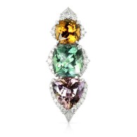 KAT FLORENCE-Winter 2014 collection-pendant-Tanzanite-white gold-diamonds