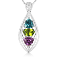 KAT FLORENCE-Winter collection 2015-pendant-Peridot-Blue Zircon-Kunzite-white gold-diamonds