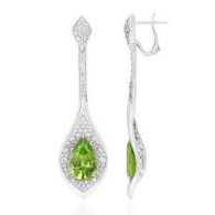 KAT FLORENCE-Zabargad Peridot collection- earrings-Peridot-diamonds-white gold