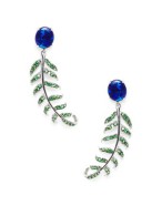 KATHERINE JETTER-Blue Opal-Tsavorite-Drop Earrings