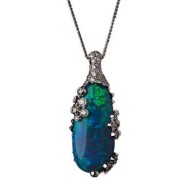 KATHERINE JETTER-Great barrier reef pendant-Opal-White Gold-Diamond