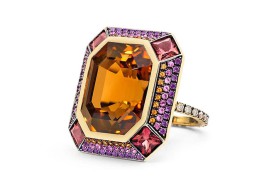 LAUREN ADRIANA-Ziggurat-Ring-citrine-rhodolite-spessartite-sapphires-amethyst-diamonds