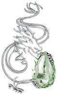 LORENZ BAUMER-Dragon Hoard Pendant-gold-diamonds-green beryl