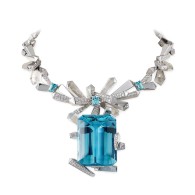 LORENZ BAUMER-Glacier necklace-Aquamarine-diamonds