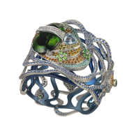 LORENZ BAUMER-Ile au trésor cuff-tourmaline-sapphires-tsavorite garnet-diamonds