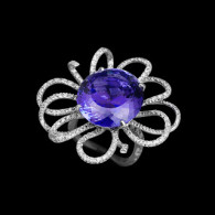 LORENZ BAUMER-Lacet ring-Tanzanite-diamonds