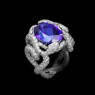 LORENZ BAUMER-PSerpent Ring-Tanzanite-diamonds