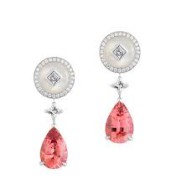 LOUIS VUITTON- Boucles d'oreilles-Chain attraction-topaze impériale-diamant