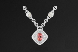 LOUIS VUITTON-Chain Attraction Collection-Talisman necklace-diamonds-imperial topaz